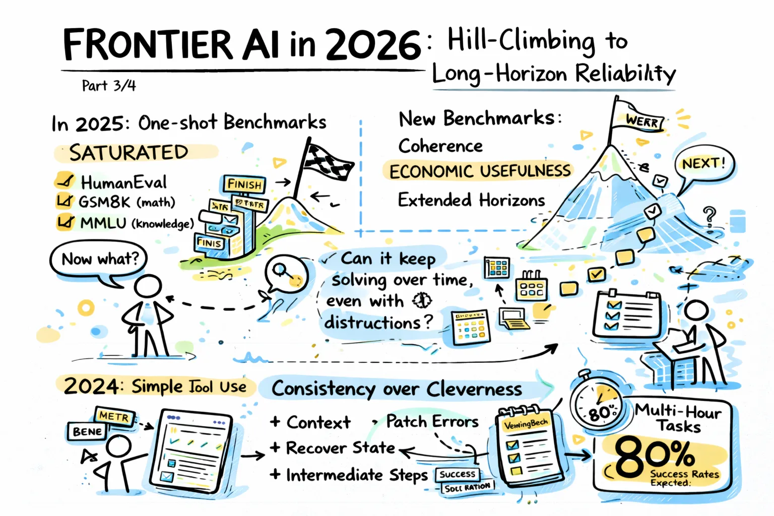 Frontier AI in 2026 - Part 3/4: Hill-climbing to long-horizon reliability